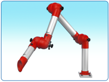 desktop suction arm for smoke, soldering fumes and industrial particles